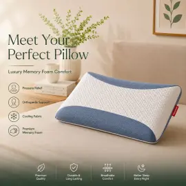Featherfresh Memory Foam Pillow for Neck Pain Relief