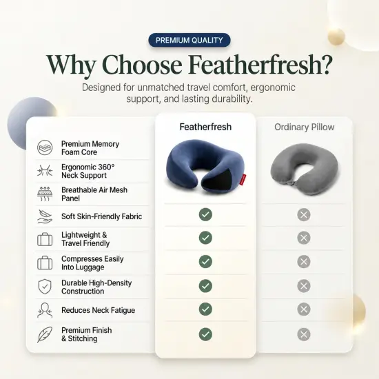 Featherfresh Memory Travel Pillow