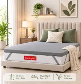 Featherfresh Orthopaedic Mattress Topper- Grey